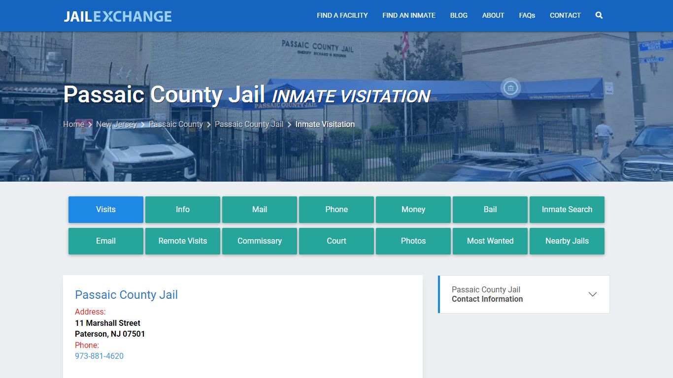Inmate Visitation - Passaic County Jail, NJ - Jail Exchange